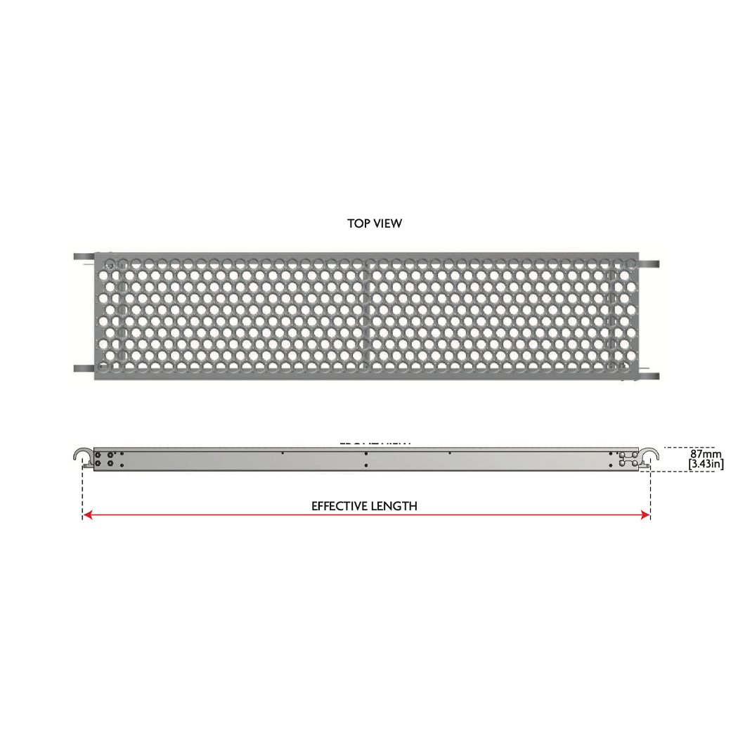 Walk Board Aluminum Frame Steel Decks A detailed picture of the product