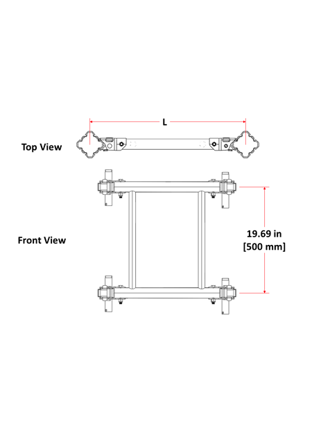 Aluminum Prop Frames Dimensions of the tool