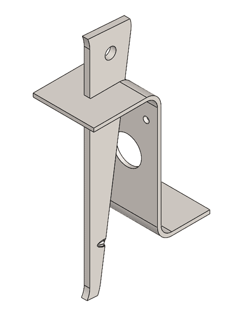 Z Tie Holder A digital render of the tool