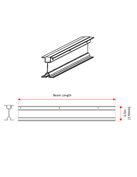 6.5" Doghouse Aluminum Beam A descriptive picture of 6.5" Doghouse Aluminum Beam