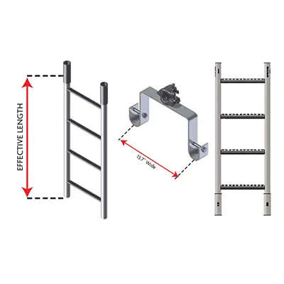 HEAVY DUTY STEEL LADDER SCAFFOLD BRACKETS